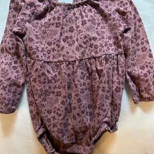 City Mouse Floral Long Sleeve Baby BubbleRomper